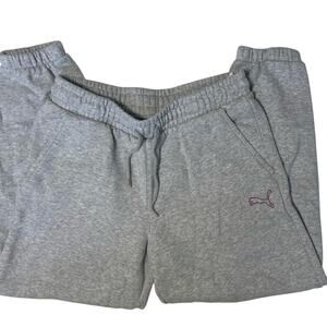 Puma Essentials Fleece Joggers Gray Heather High Rise Sweatpants Size M